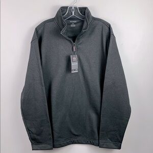 Van Heusen Flex Never Tuck Classic Fit 1/4 Zip Pullover Gray NEW!